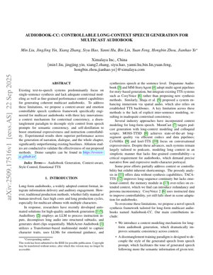 Portada del documento PDF - Audiobook-CC: Un Marco de Trabajo para la Generación Controlable de Audiolibros Multicast de Contexto Largo