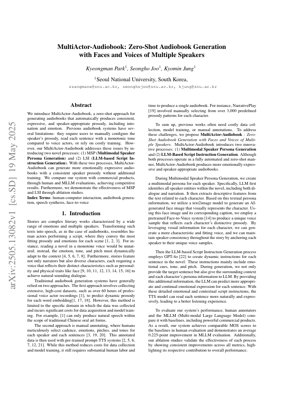 Couverture du document PDF - MultiActor-Audiobook : Génération Zero-Shot avec Intervenants Multiples